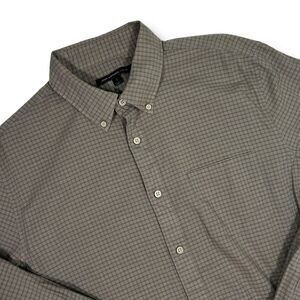 John Varvatos Plaid Button Up Dress Shirt‎ Long Sleeve Checkered Mens L
